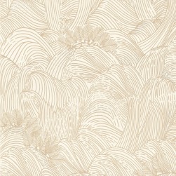 Papier Peint Intissé Marée Haute Blanc Doré – L’Ile aux Oiseaux de Casamance - réf. 75901936