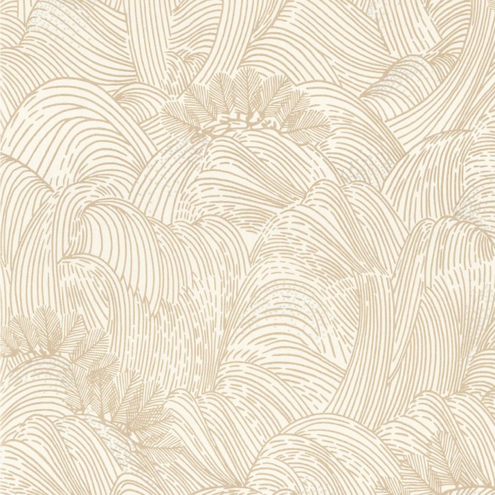 Papier Peint Intissé Marée Haute Blanc Doré – L’Ile aux Oiseaux de Casamance - réf. 75901936