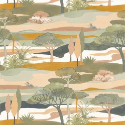 Papier Peint Intissé Cap Ferret Céladon Ambre – L’Ile aux Oiseaux de Casamance - réf. 75870202