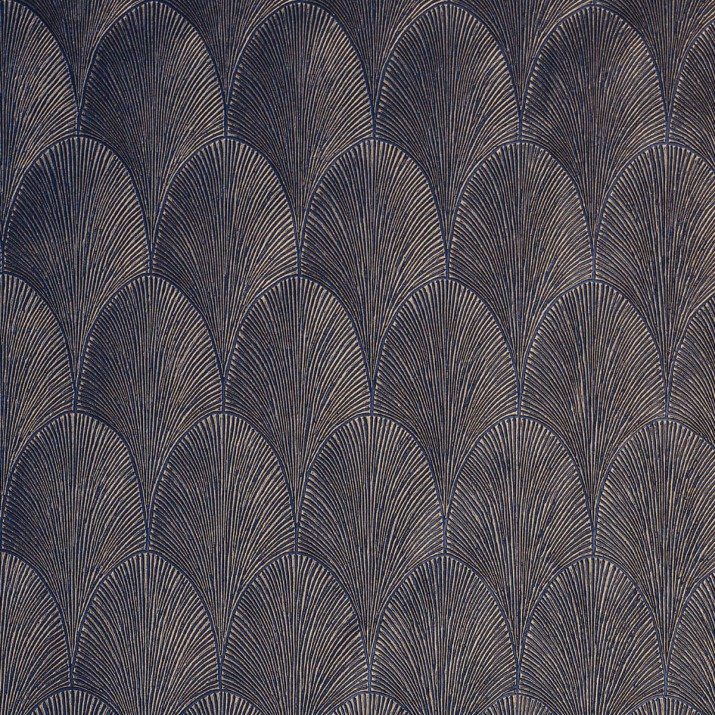 Papier Peint Vinyle sur Intissé Tourmaline Marine/ Doré – Textures Métalliques de Casamance - réf. 75781936