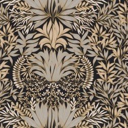 Papier Peint Intissé Chardon Noir/ Doré – Square Jasmin de Casamance - réf. 75733670