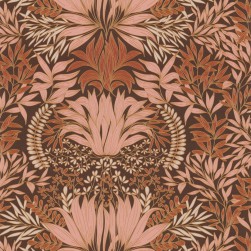 Papier Peint Intissé Chardon Cognac/ Nude – Square Jasmin de Casamance - réf. 75733364