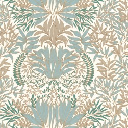 Papier Peint Intissé Chardon Blanc/ Opaline – Square Jasmin de Casamance - réf. 75733262