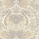 Papier Peint Intissé Chardon Blanc/ Doré – Square Jasmin de Casamance - réf. 75733160