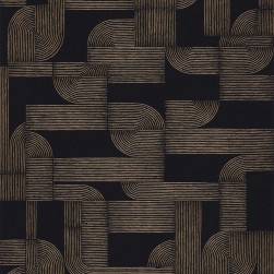 Papier Peint Intissé Hector Noir/ Doré – Square Jasmin de Casamance - réf. 75701936