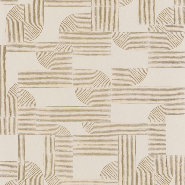 Papier Peint Intissé Hector Sable/ Doré – Square Jasmin de Casamance - réf. 75701324