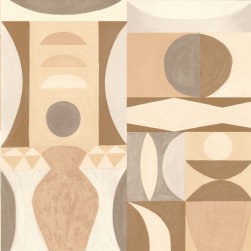 Papier Peint Vinyle sur Intissé Auguste Latte – Mouvements de Casamance - réf. 76032344