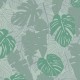 Papier Peint Expansé sur Intissé Feuillage Exotique Vert Céladon et Argent – Seychelles de Lutèce - réf. SEY055