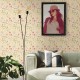 Papier Peint Vinyle sur Intissé Fleur Pastorale Multicolore Fond Jaune – Seychelles de Lutèce - réf. SEY013
