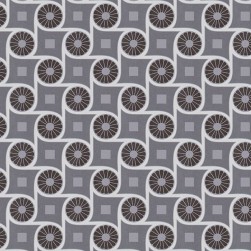 Papier Peint Intissé Fleur Vintage Géométrique Gris – Héritage de Lutèce - réf. HER604