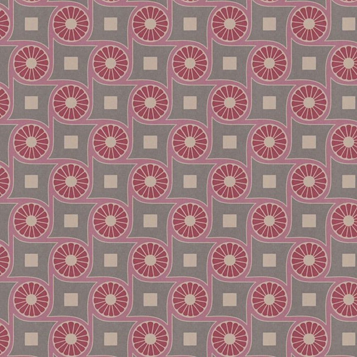 Papier Peint Intissé Fleur Vintage Géométrique Lilas – Héritage de Lutèce - réf. HER602