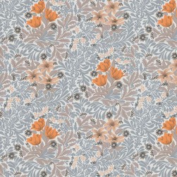 Papier Peint Intissé Succulentes Gris et Orange – Héritage de Lutèce - réf. HER574