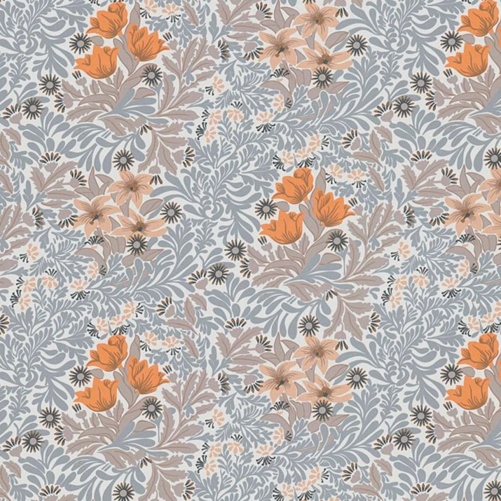 Papier Peint Intissé Succulentes Gris et Orange – Héritage de Lutèce - réf. HER574