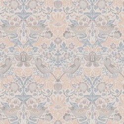 Papier Peint Intissé Oiseaux et Fraises Beige – Héritage de Lutèce - réf. HER564
