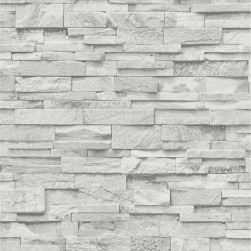 Papier Peint Vinyle Grainé sur Intissé Motif Parement Gris acier – Erismann - réf. 02363-30