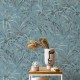 Papier Peint Vinyle Grainé sur Intissé Motif Palmier Bleu – Erismann - réf. 10213-18