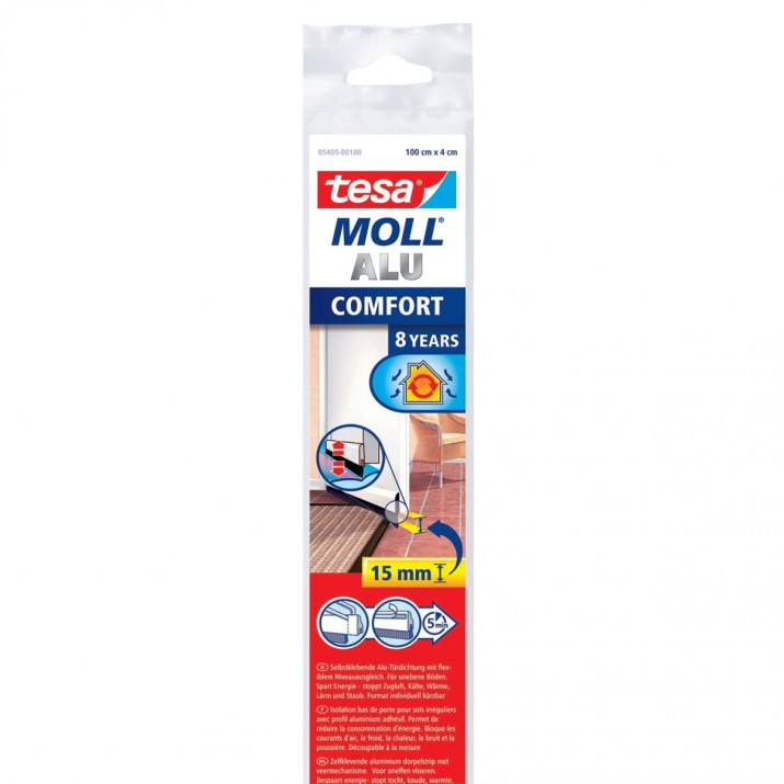 Bande calfeutrage pour bas de porte 1m x 15 mm TESA