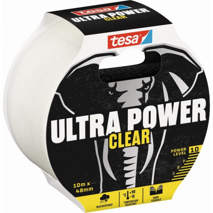 Ruban adhésif Ultra Power Clear réparations extrêmes 10-20m x 48 mm