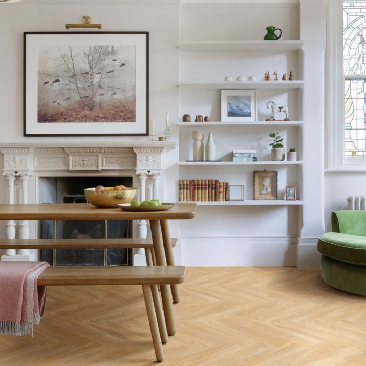 Lames Vinyles - A coller - Moduleo Roots 55 - EIR Herringbone 51282 Laurel oak - 63,2 x 15,8 cm