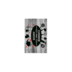 Tapis cuisiner avec amour 50cm x 75cm