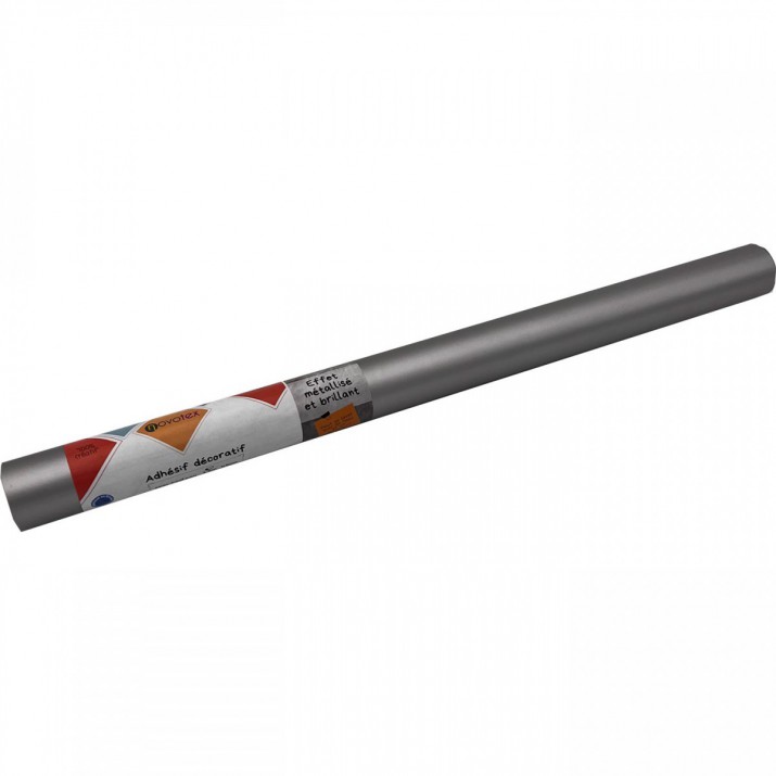 Adhésif Effet Métallisé Acier Alu 45cm x 1,5m