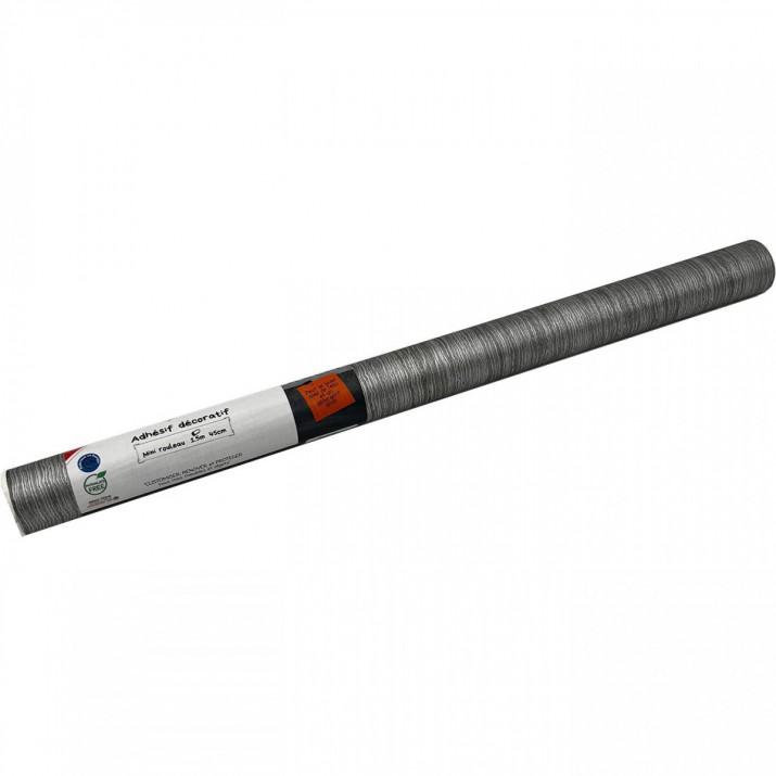 Adhésif Effet Métallisé Wengé Gris 45cm x 1,5m