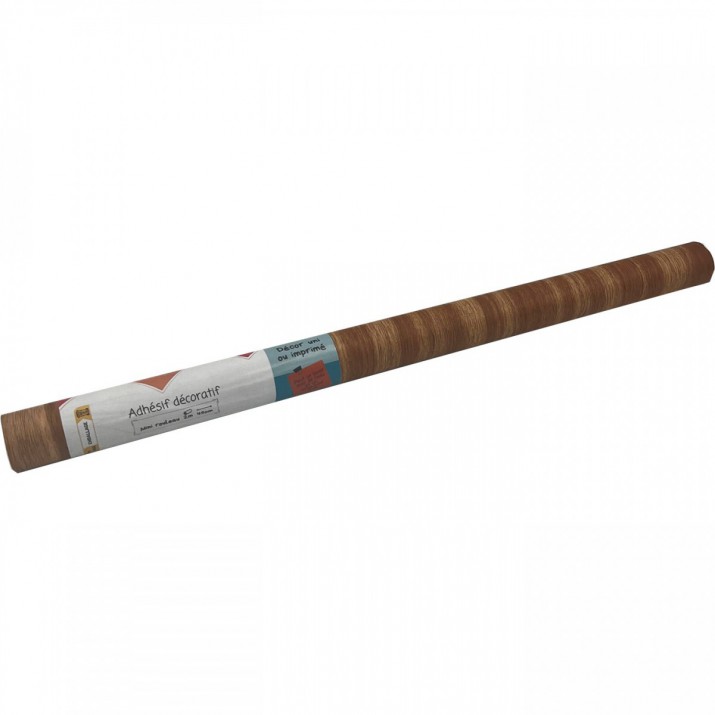 Adhésif Effet Bois Teck Clair 45cm x 2m