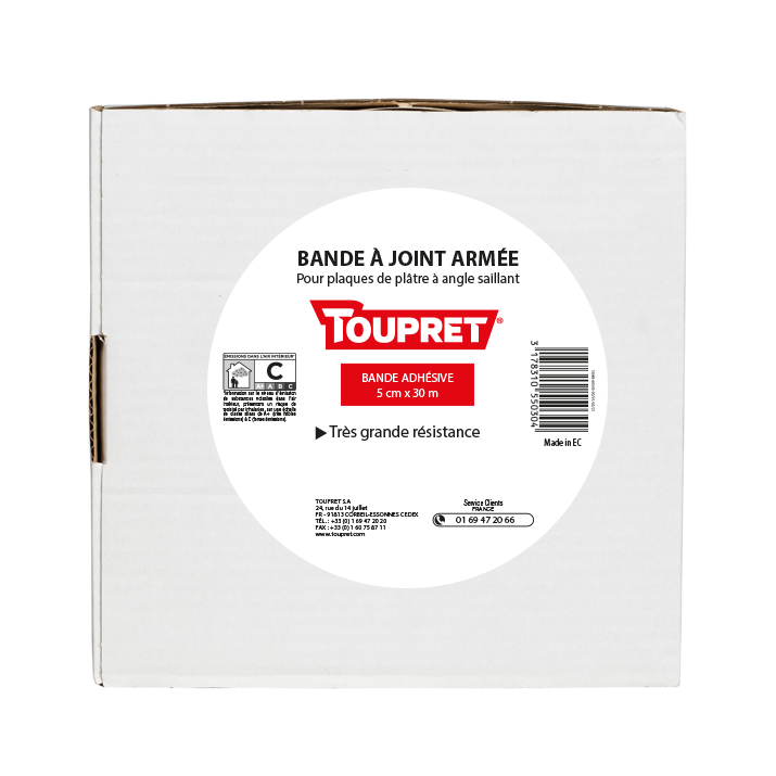 Bande à joints armée Toupret 5cm x 30m