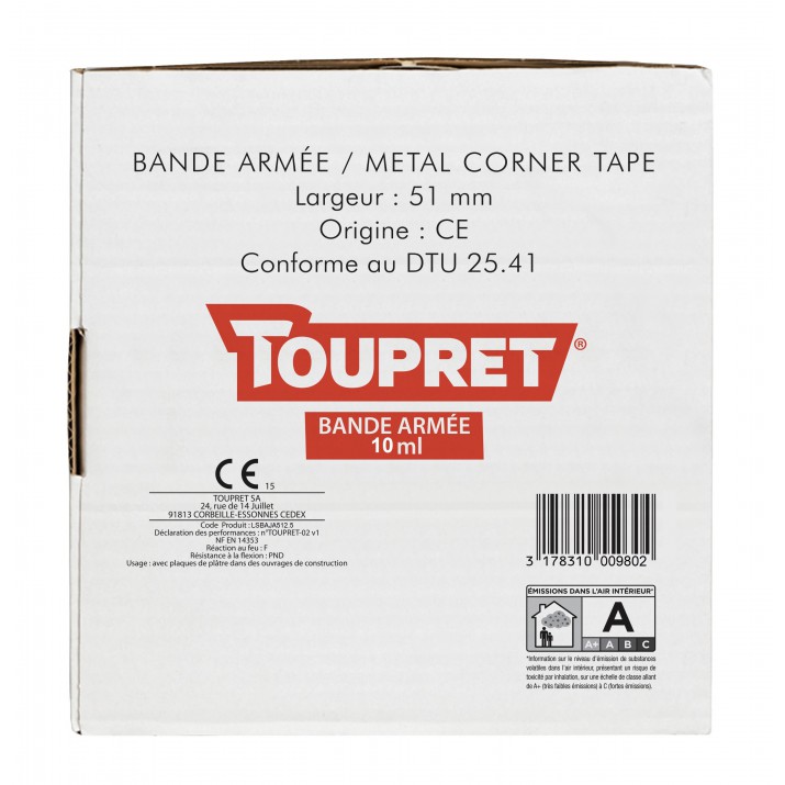 Toupret Bande de joint armé 5cm x 12,5m