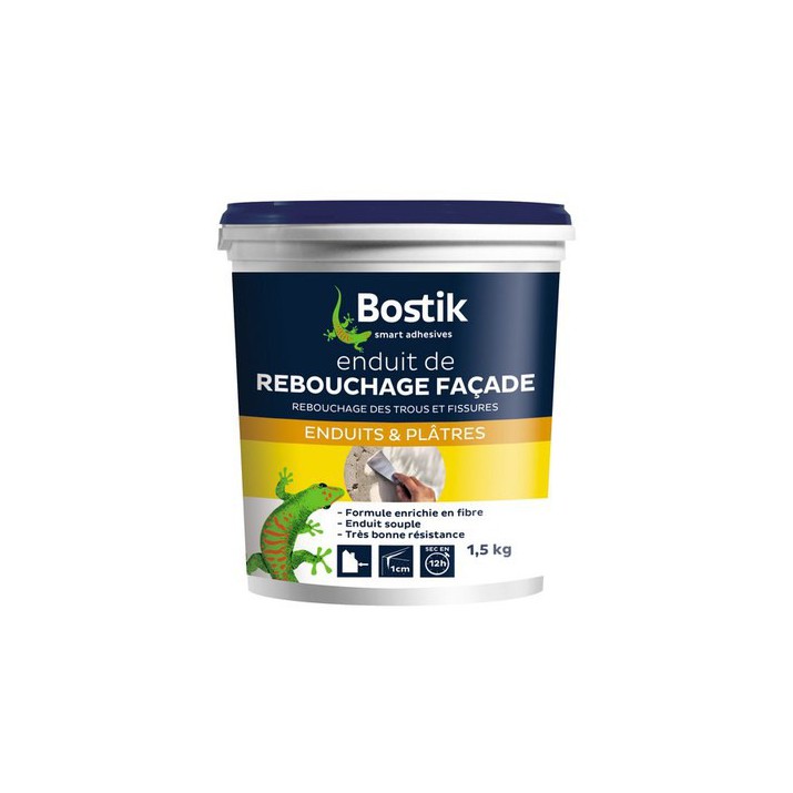 Enduit rebouchage façade pâte 1,5kg