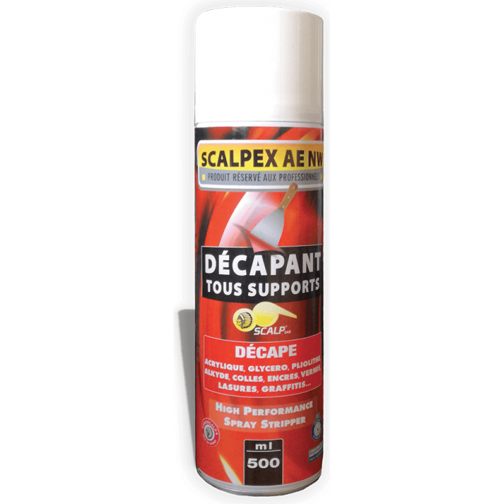 SCALPEX AE NW 500ml - Décapant en aérosol ultra-rapide pour intérieur et extérieur