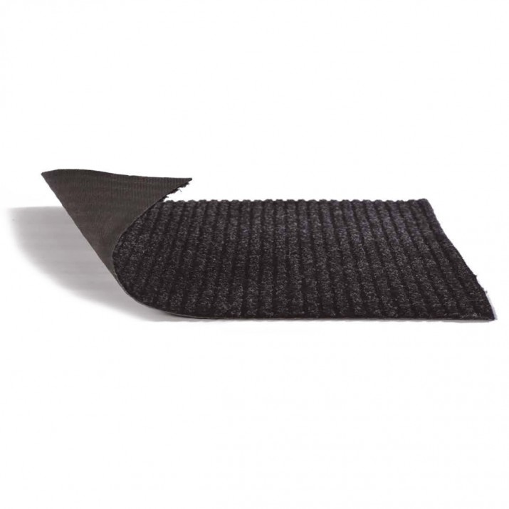 Revêtement de sol côtelé anthracite - KOSTO - à la coupe sur mesure