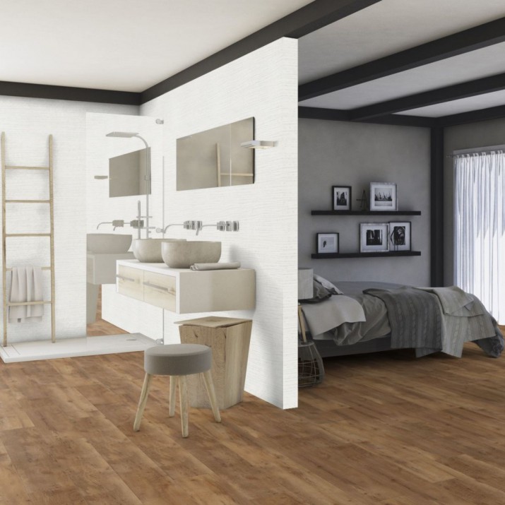 Lame PVC sol Creation 40 à coller Rustic Oak - 184 mm x 1219 mm