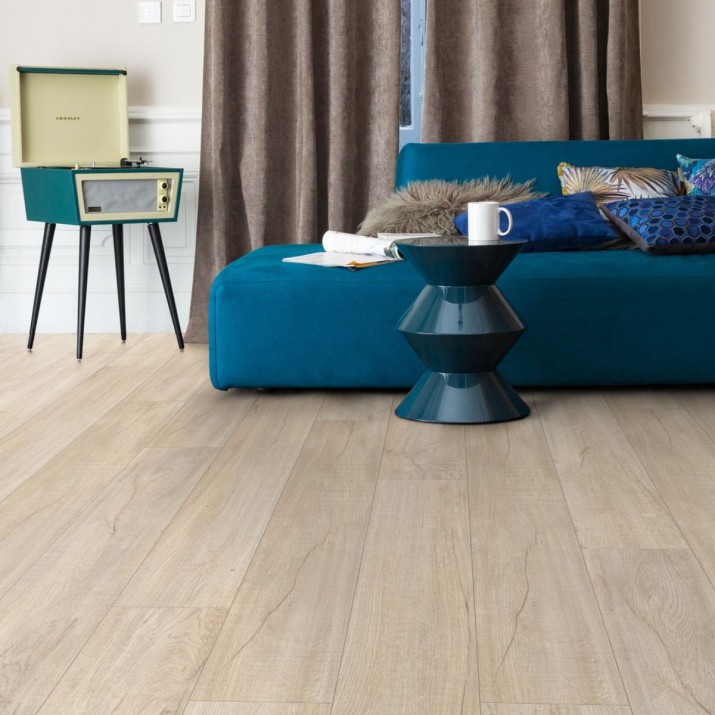 Lame PVC sol Creation 40 à coller Swiss Oak Beige - 184 mm x 1219 mm