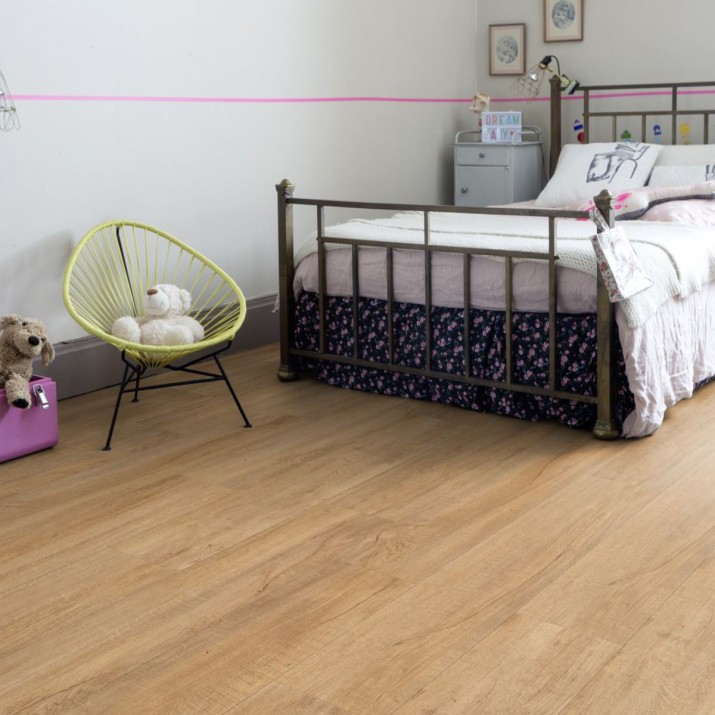 Lame PVC sol Creation 40 à coller Swiss Oak Golden - 184 mm x 1219 mm