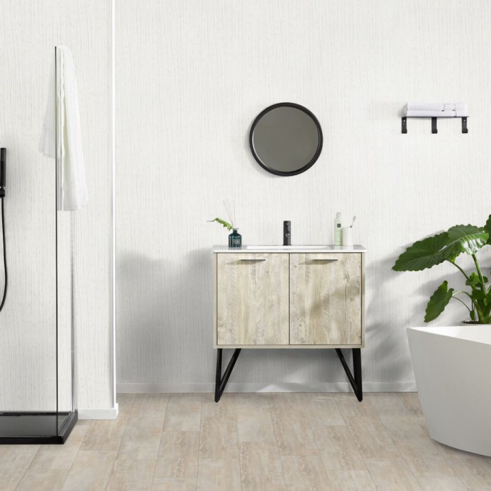 Lame PVC sol Creation 40 à coller White Lime - 184 mm x 1219 mm