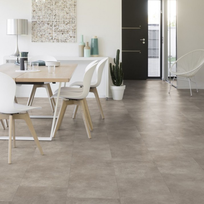 Lame PVC sol Creation 40 Rigid Acoustic Bloom Uni Taupe - 399 mm x 730 mm
