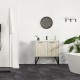 Dalle PVC sol Creation 55 à coller Fabrik Mix Dark Grey - 610 mm x 610 mm