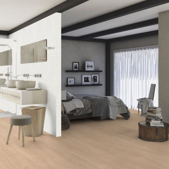 Lame PVC sol Creation 55 à coller Lounge Oak Beige - 230 mm x 1500 mm