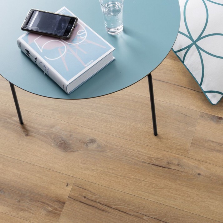 Lame PVC sol Creation 55 à coller - Rigid Acoustic Cedar Brown - 225 mm x 1524 mm