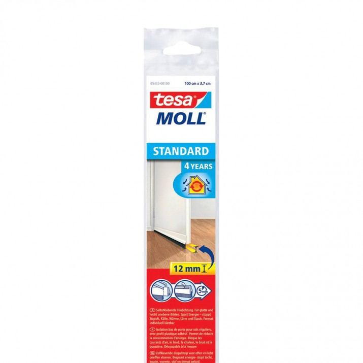 Bande calfeutrage bas de porte Spécial Sol Lisse 1m x 37mm TESA