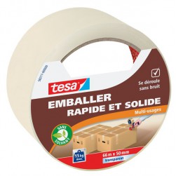 Adhésif emballage rapide et solide 66m x 50mm Transparent