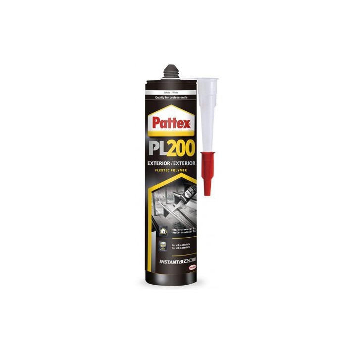 Colle de fixation PATTEX PL200 Blanc pour collages souples 480G