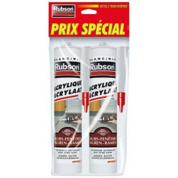 Mastic Murs & Fenêtres Rubson blanc - 2x280ml