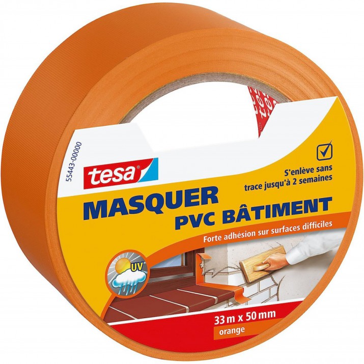 Ruban Adhésif PVC - Plâtre et peinture - TESA - 33m X 50mm