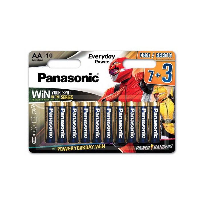 Piles Panasonic - Everyday Power LR06 AA - 7 Piles + (3 Gratuits)
