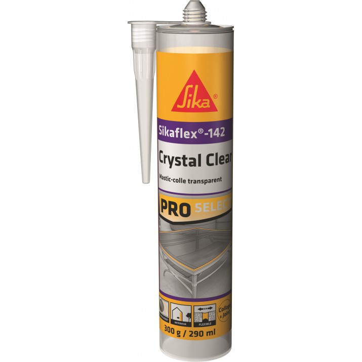 Sikaflex Crystal Clear Mastic Colle transparent 300g