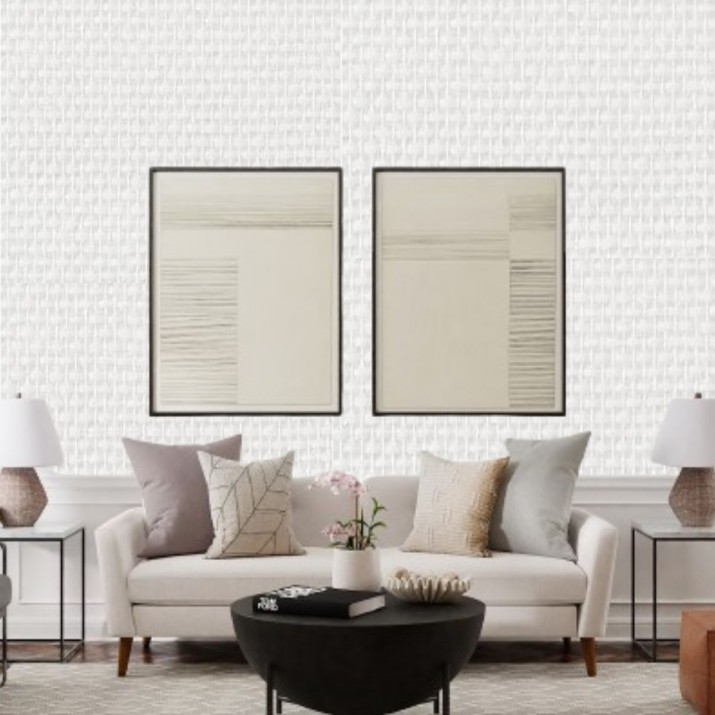 Toile de verre à peindre motif tresse Batiglass 170g/m² - 50Mx1M