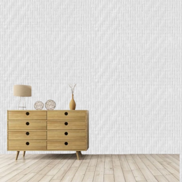 Toile de verre prépeinte motif Chevrons 160g/m² Novomur - 12,5Mx1M