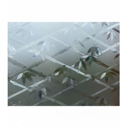 Novotex Film Vitrostatique pour Vitrage Bamboo – Motif Gaufré – 45cm x 2m